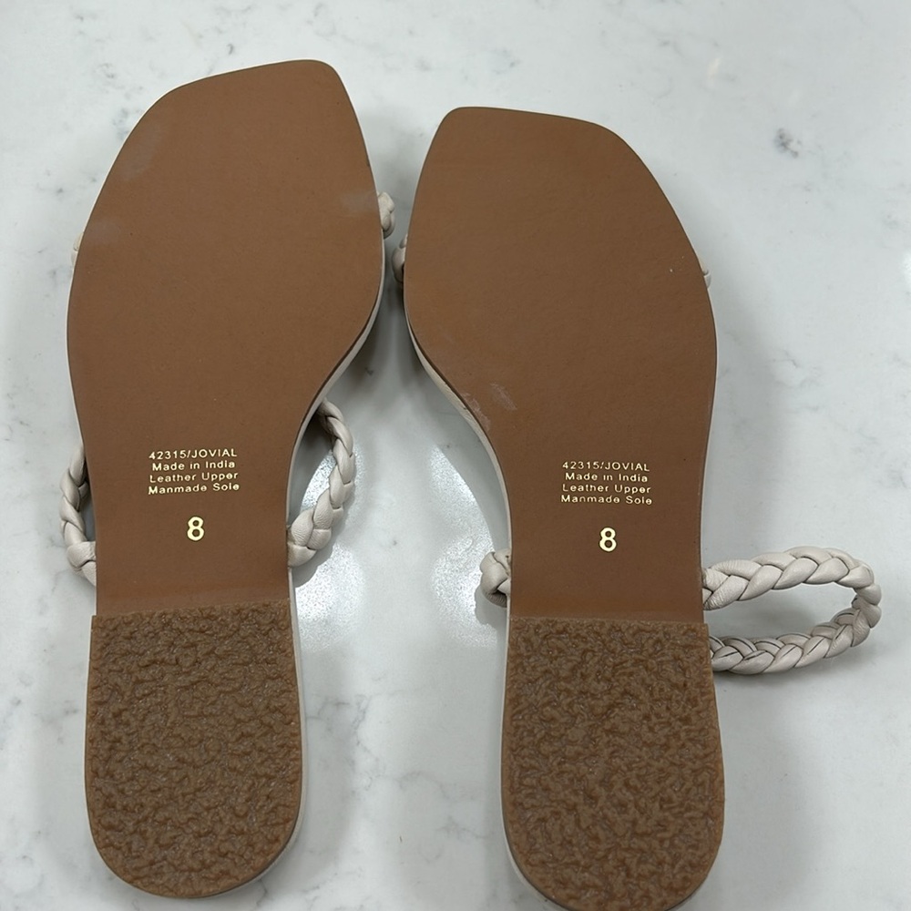 DIBA NEW Jo Vial braided strap white Leather sandal size 8 - Picture 5 of 6